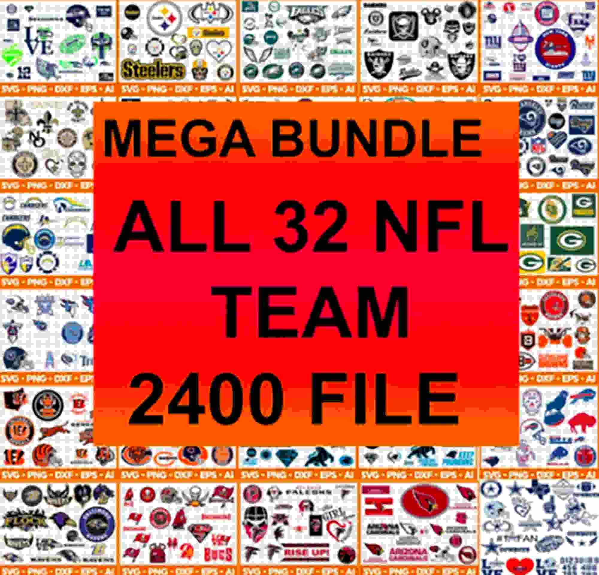 All Teams NFL SVG, NFL Bundle SVG, NFL SVG Files, NFL SVG