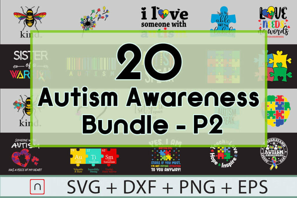Download 40 Autism Awareness SVG Bundle - Part 1-2 - Digital SVG