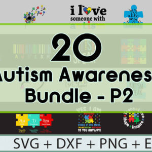 40 Autism Awareness SVG Bundle – Part 1-2