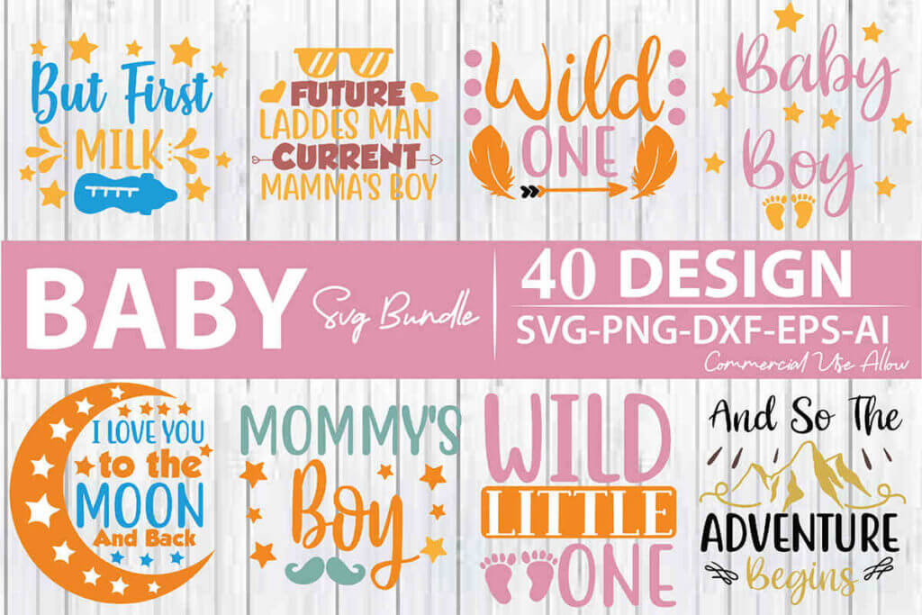 Download Baby SVG Bundle - 40 Designs - Digital SVG