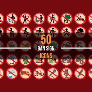 Ban Sign Icons Bundle