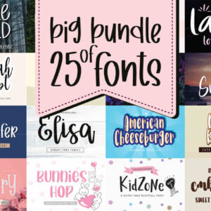 Big Bundle of 25 Fonts