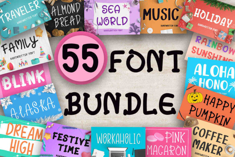 Big Fonts Bundle Vol-2 - Digital SVG