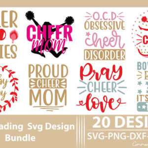 Cheerleading SVG Design Bundle