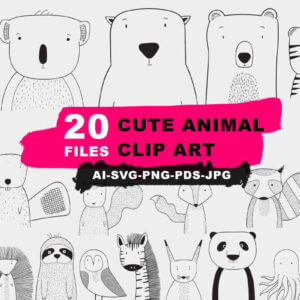 Cute Animal Clip Art Bundle