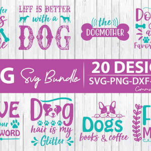 Dog Svg Bundles – 20 Designs