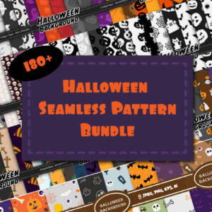 180+ Halloween Seamless Patterns Bundle, Halloween Digital Paper, Halloween Seamless