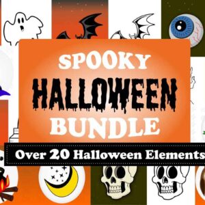 Spooky Halloween Bundle, Decorations, Worksheets, Coloring Books