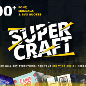 Super Crafts, Fonts, Mandala & SVG Bundle