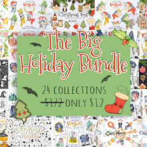 The Big Holiday Bundle, Christmas clipart, Halloween clipart, Thanksgiving day