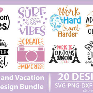 Travel and Vacation SVG Design Bundle