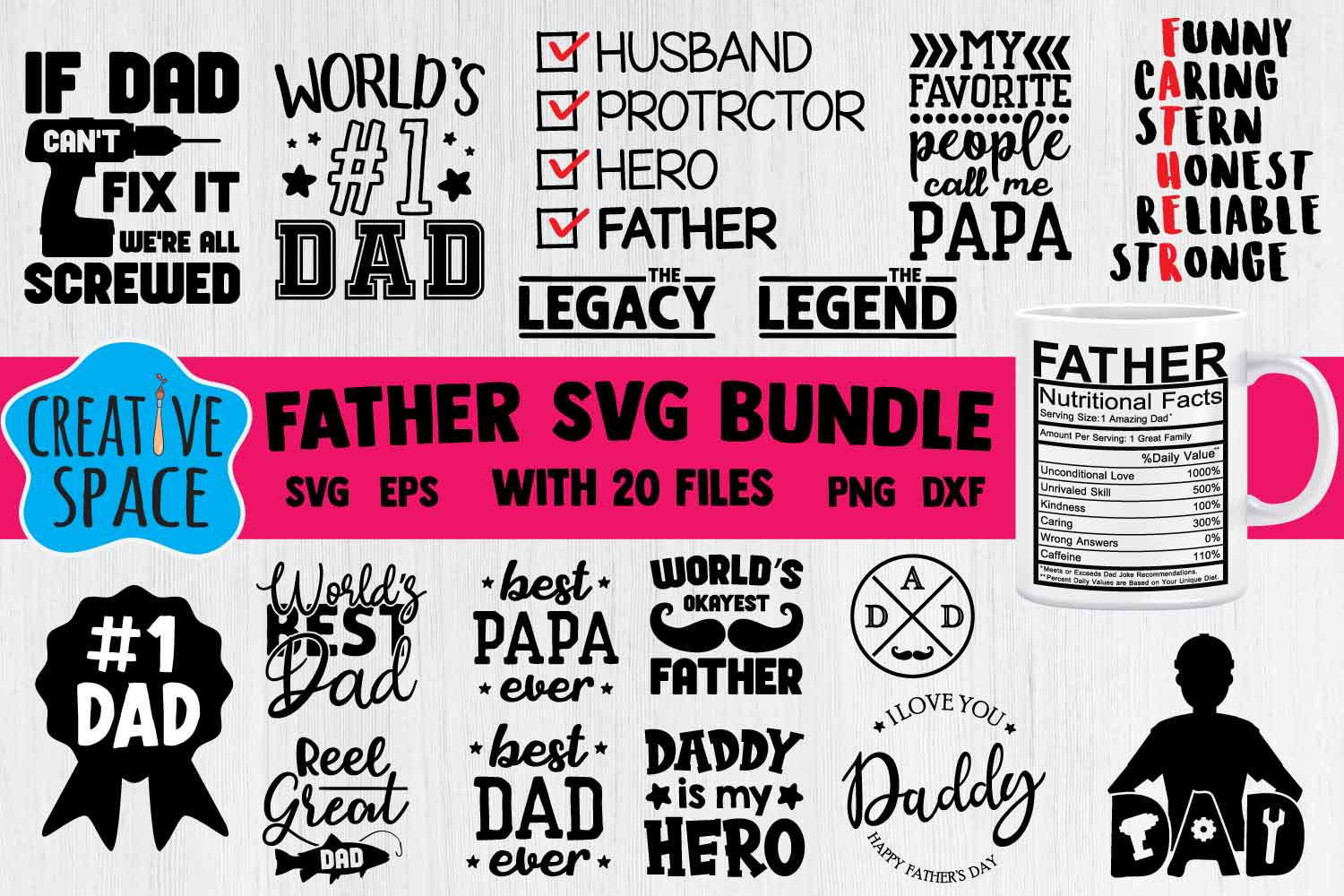 Father's Day Bundle svg - Digital SVG