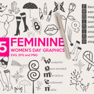 Feminine Women’s Day Graphics Pack