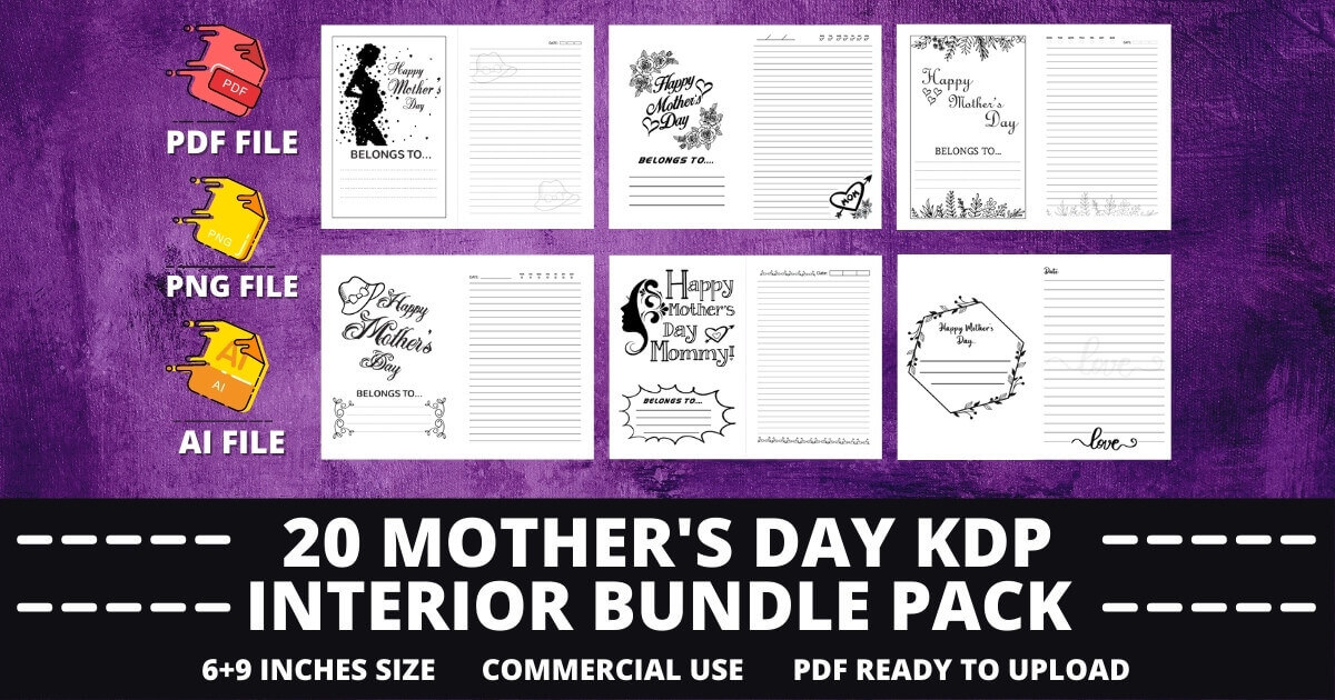 Download Mother S Day Kdp Interior Bundle Digital Svg